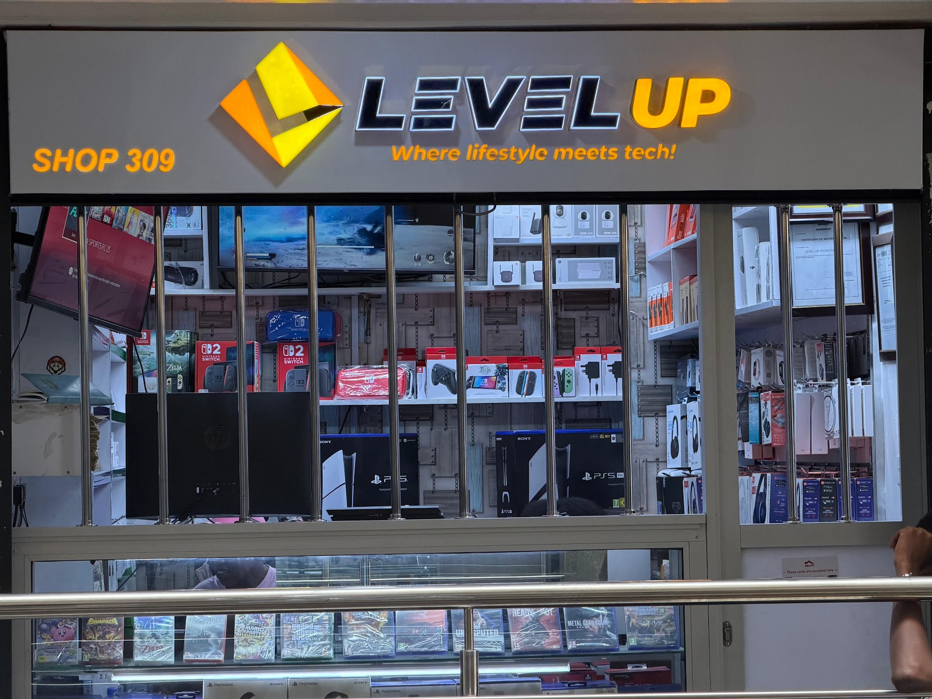 our physical shop